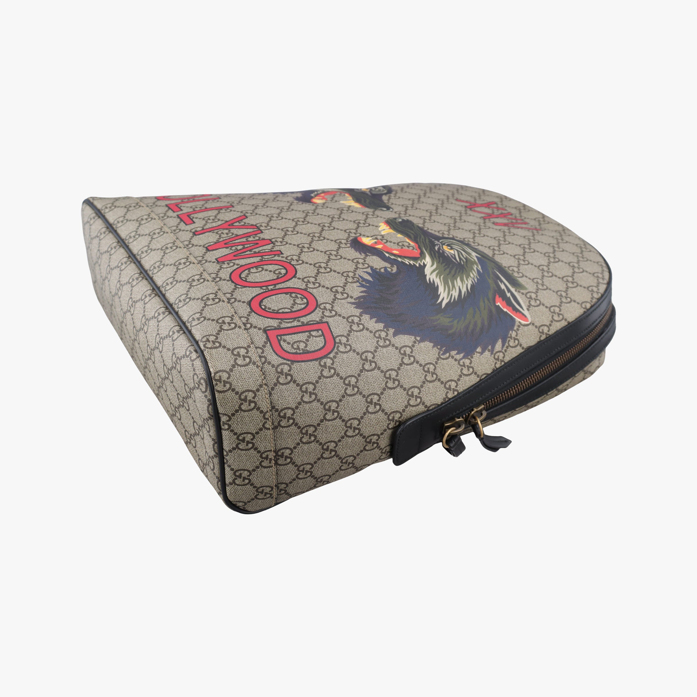 Pre-owned Gucci Kingsnake Print Brown PVC coated canvas×leather 419584 backpack/rucksack | stylenewstar