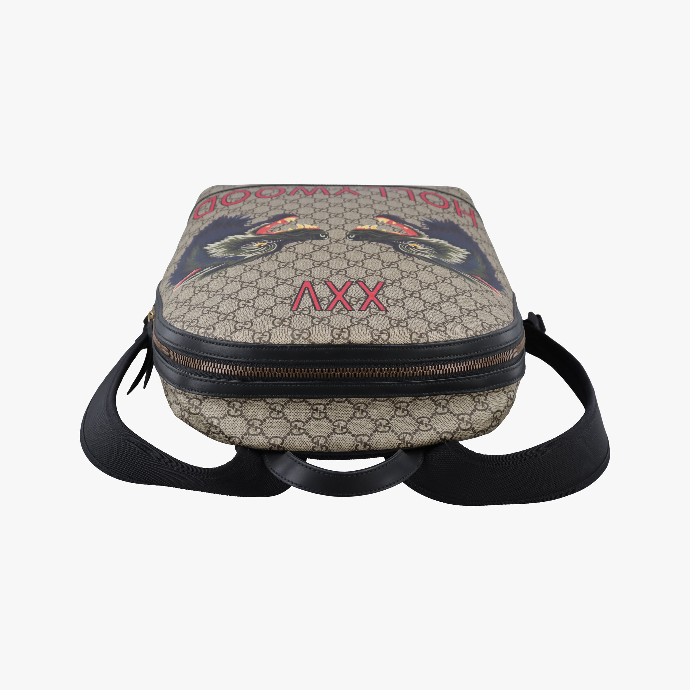 Pre-owned Gucci Kingsnake Print Brown PVC coated canvas×leather 419584 backpack/rucksack | stylenewstar