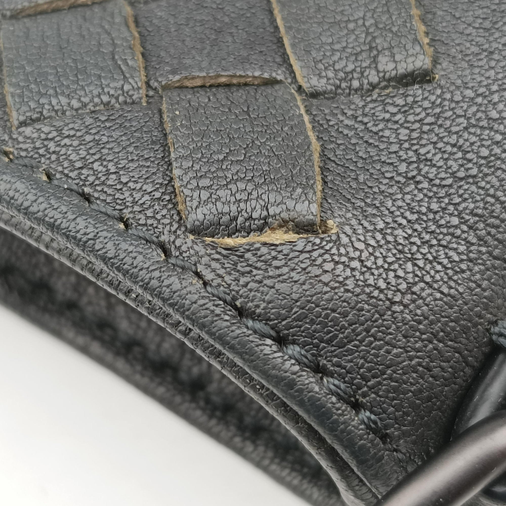 Pre-owned Bottega Veneta Intrecciato Gray × Brown × Pink lambskin  shoulderbag | stylenewstar