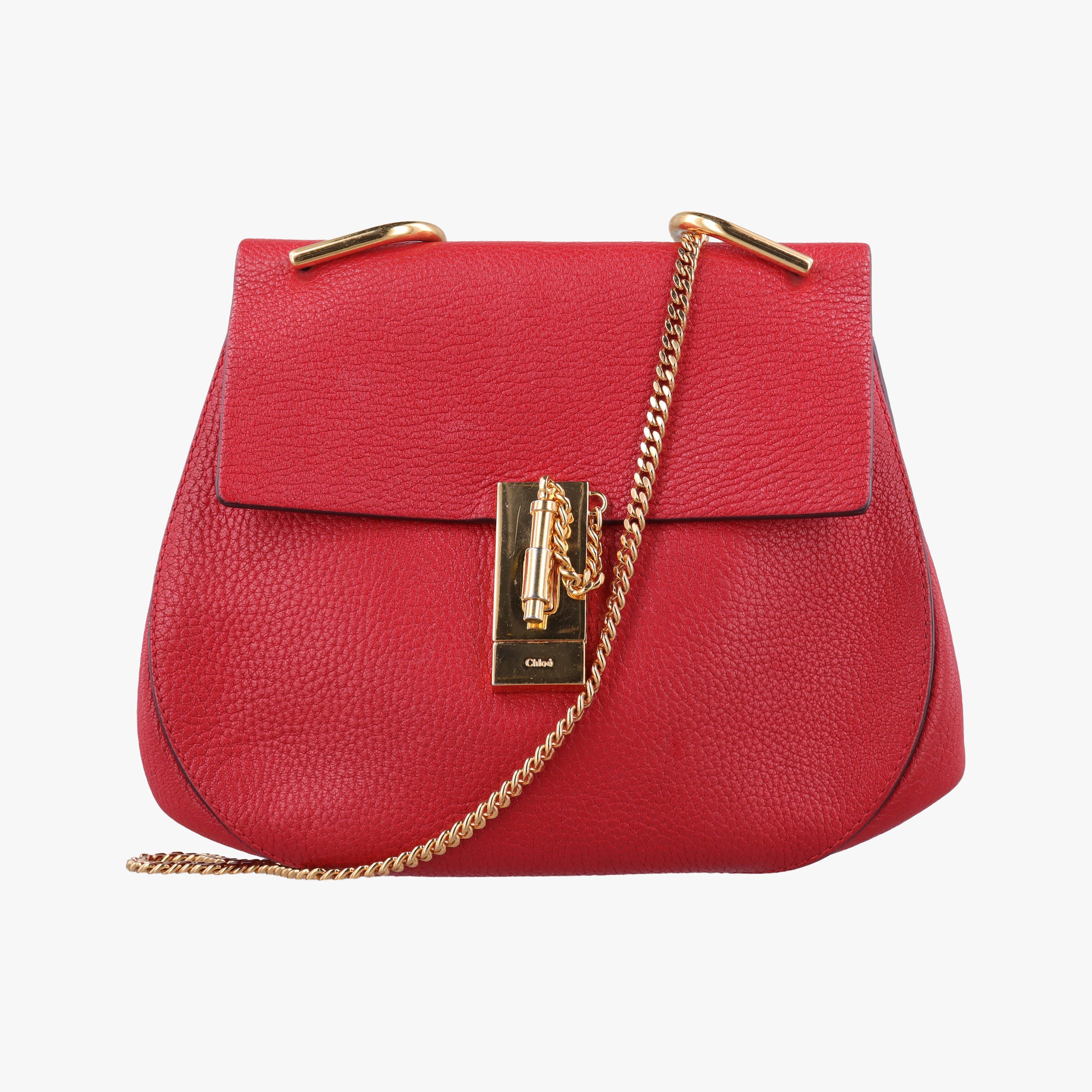 Pre-owned Chloe DREW Red Leather  shoulderbag | stylenewstar