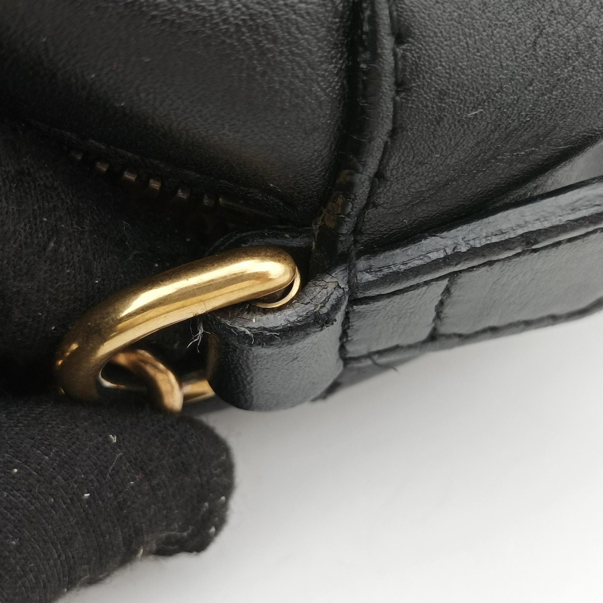 Pre-owned Gucci GG Marmont Black Leather 447632 shoulderbag | stylenewstar