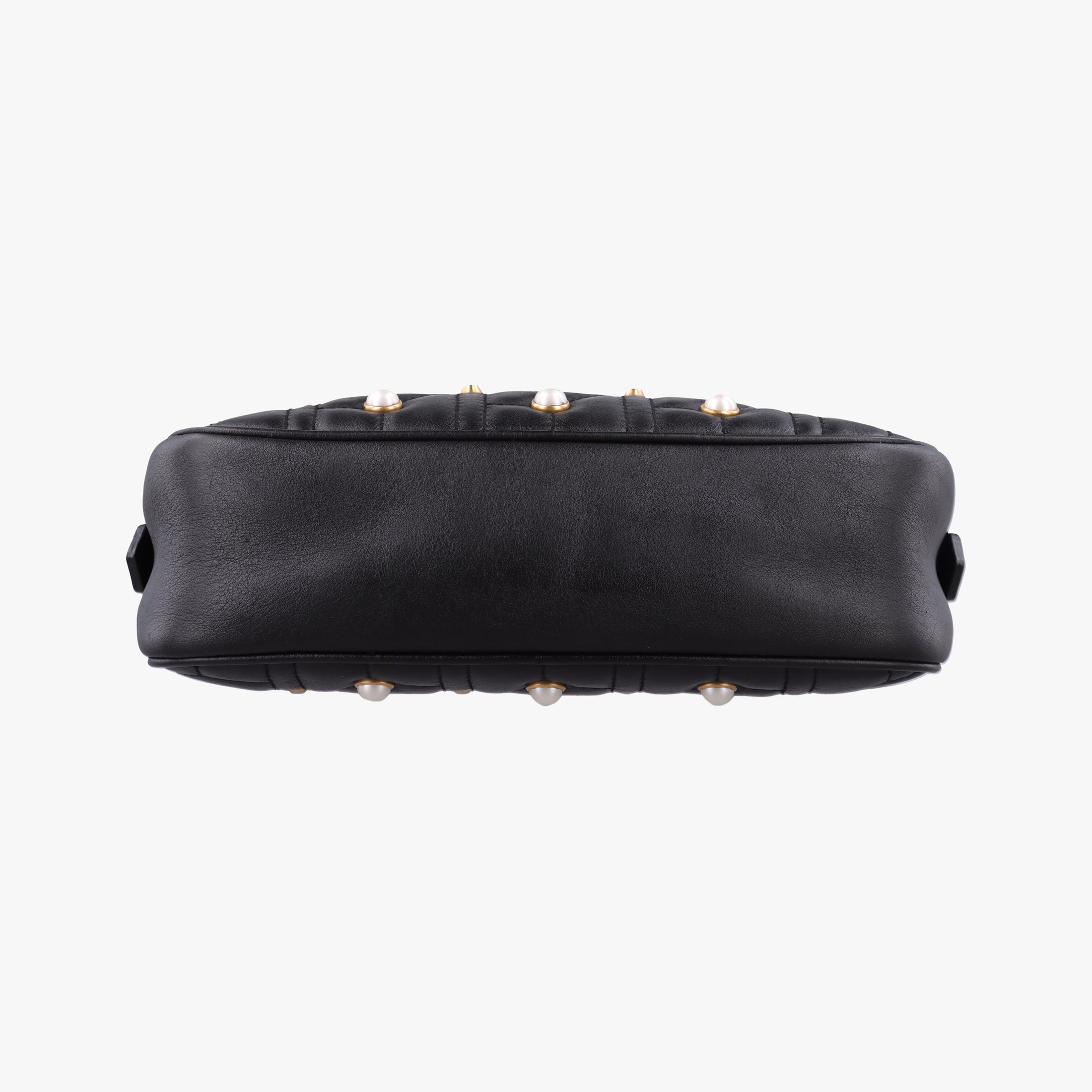 Pre-owned Gucci GG Marmont Black Leather 447632 shoulderbag | stylenewstar