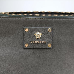 Vintage VERSACE Studded Medusa Green Leather  shoulderbag | stylenewstar