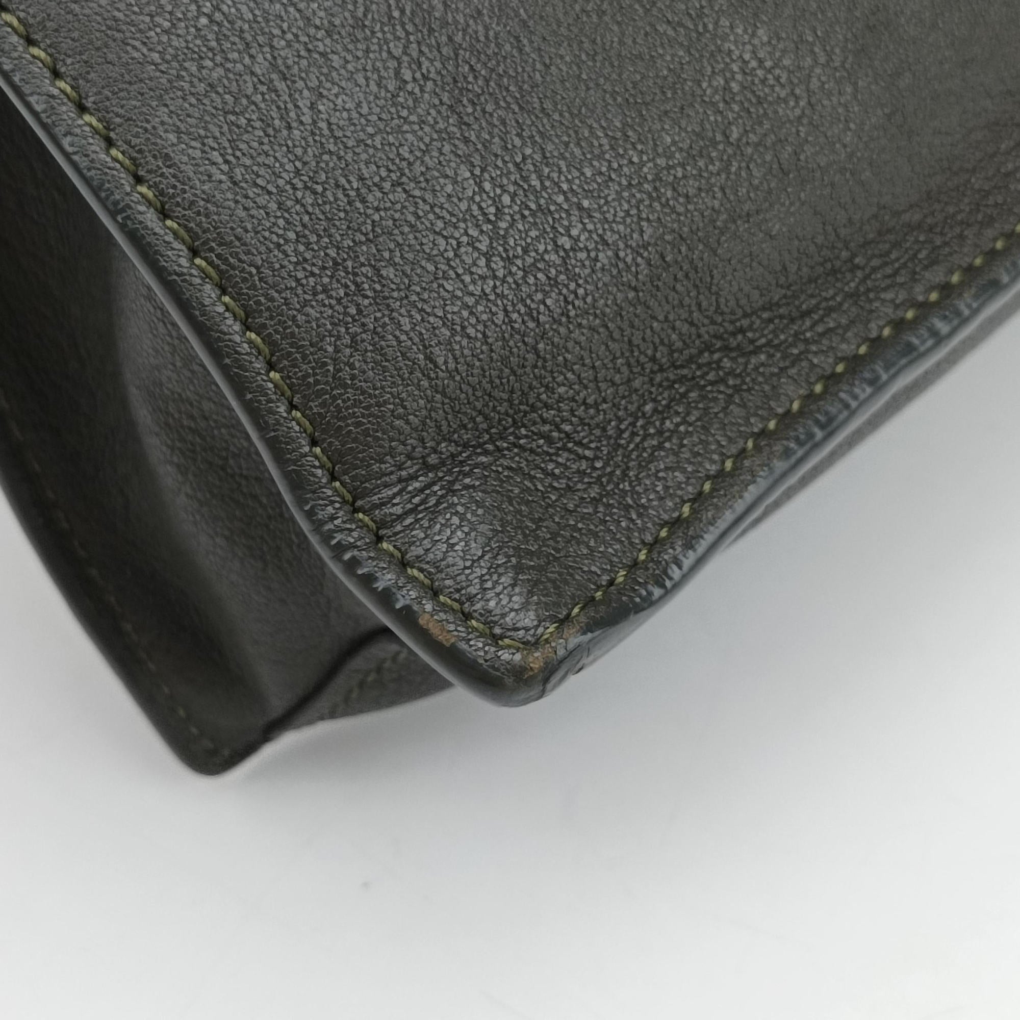 Vintage VERSACE Studded Medusa Green Leather  shoulderbag | stylenewstar