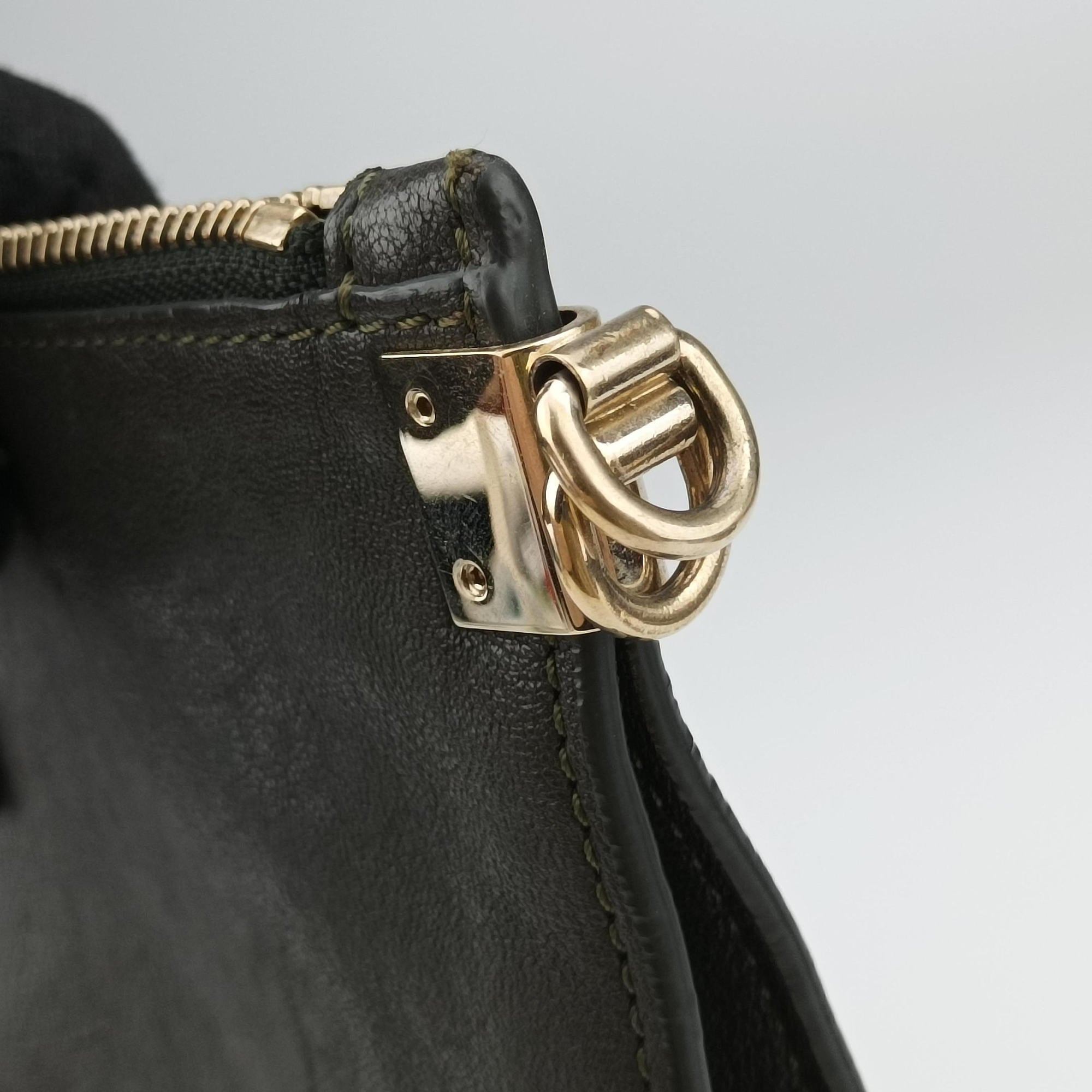 Vintage VERSACE Studded Medusa Green Leather  shoulderbag | stylenewstar