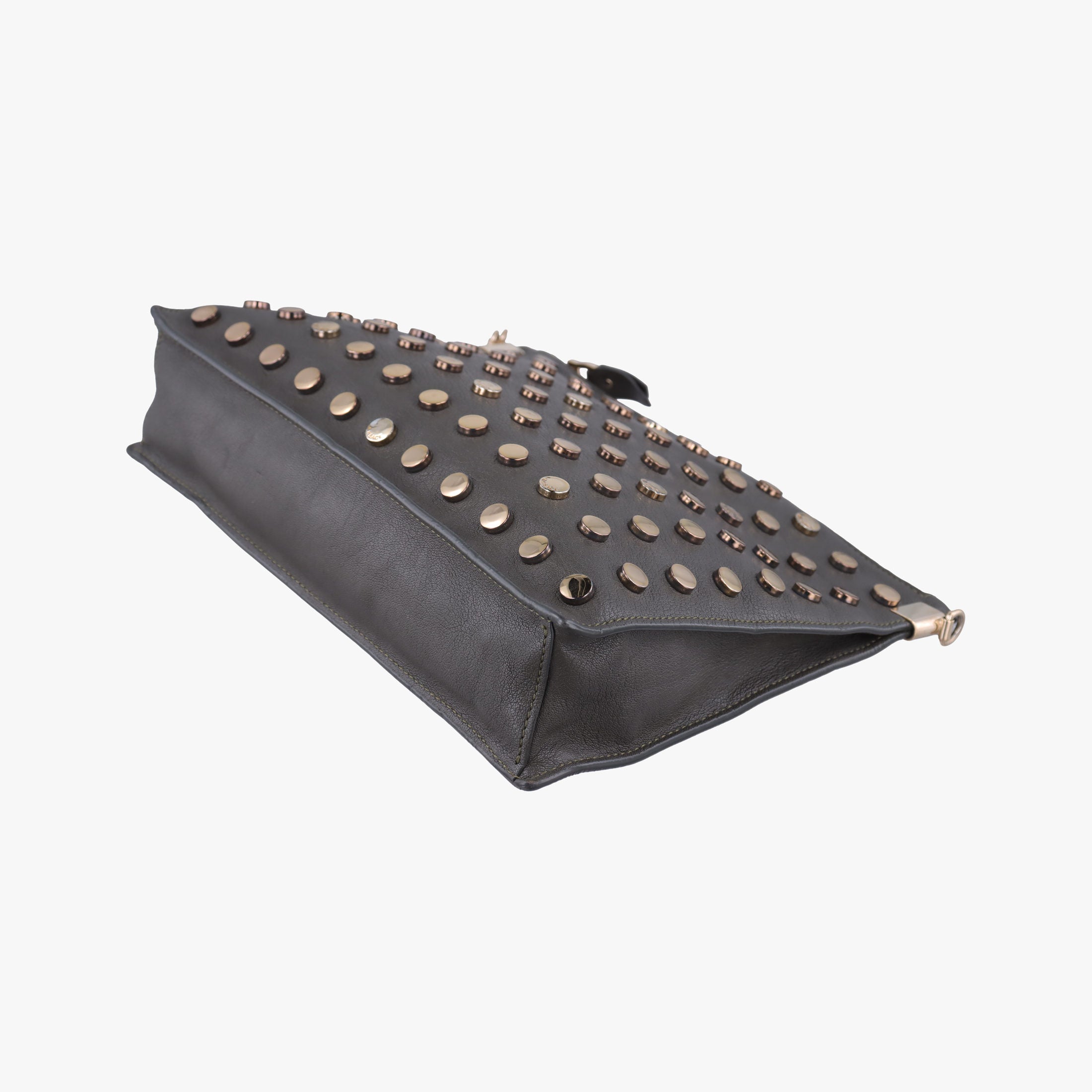 Vintage VERSACE Studded Medusa Green Leather  shoulderbag | stylenewstar