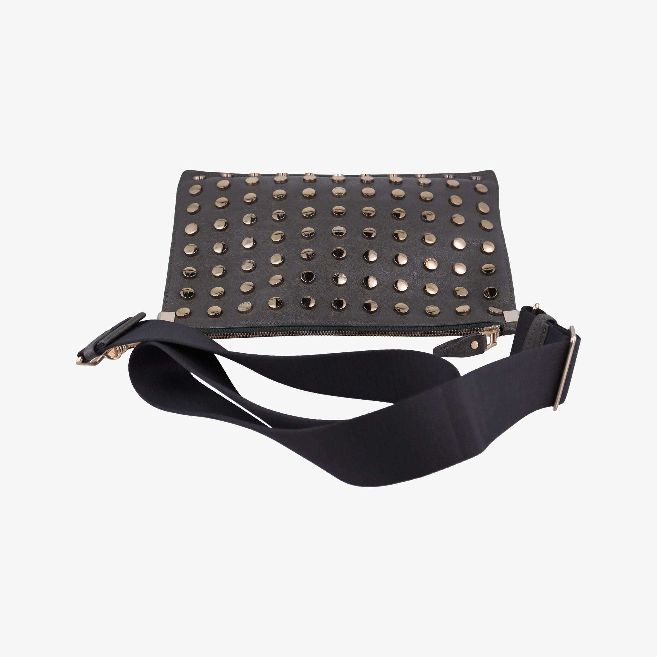 Vintage VERSACE Studded Medusa Green Leather  shoulderbag | stylenewstar