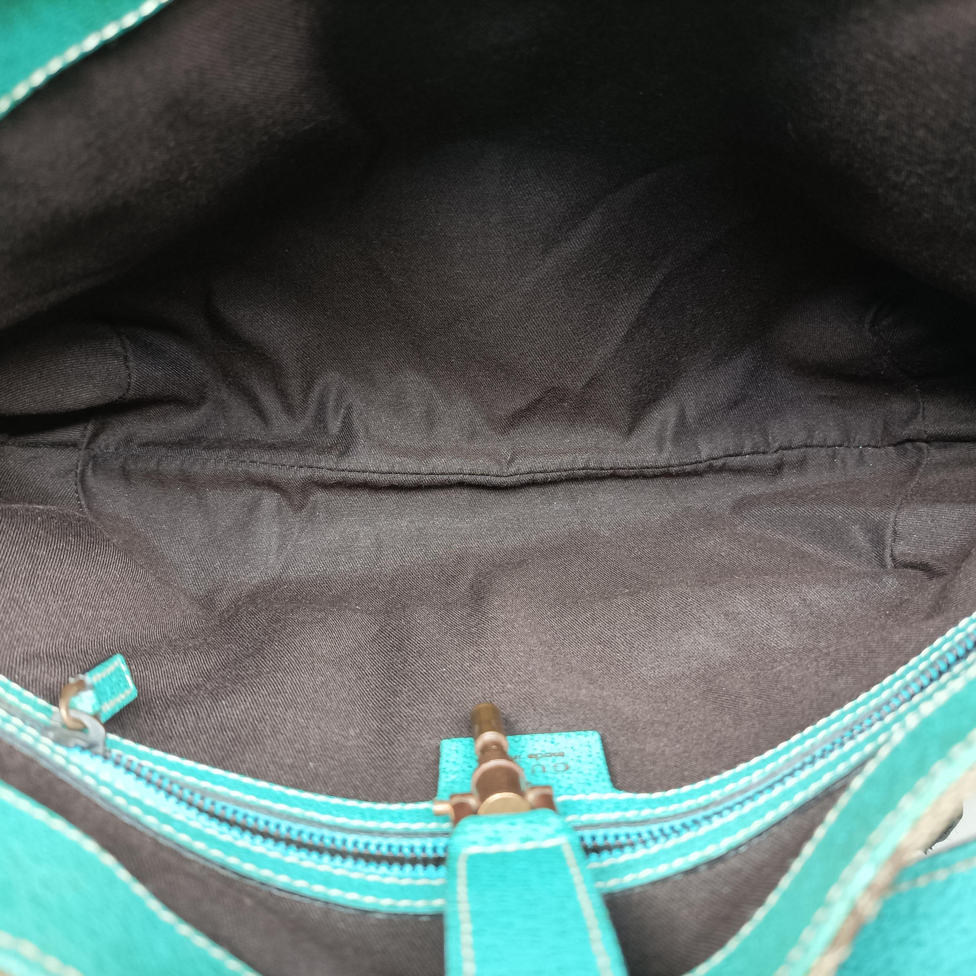 Vintage Gucci New Jackie khaki×blue canvas×leather 120888 handbag | stylenewstar