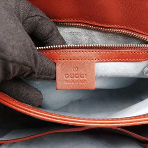 Secondhand Gucci Bamboo Orange Leather 331830 handbag | stylenewstar