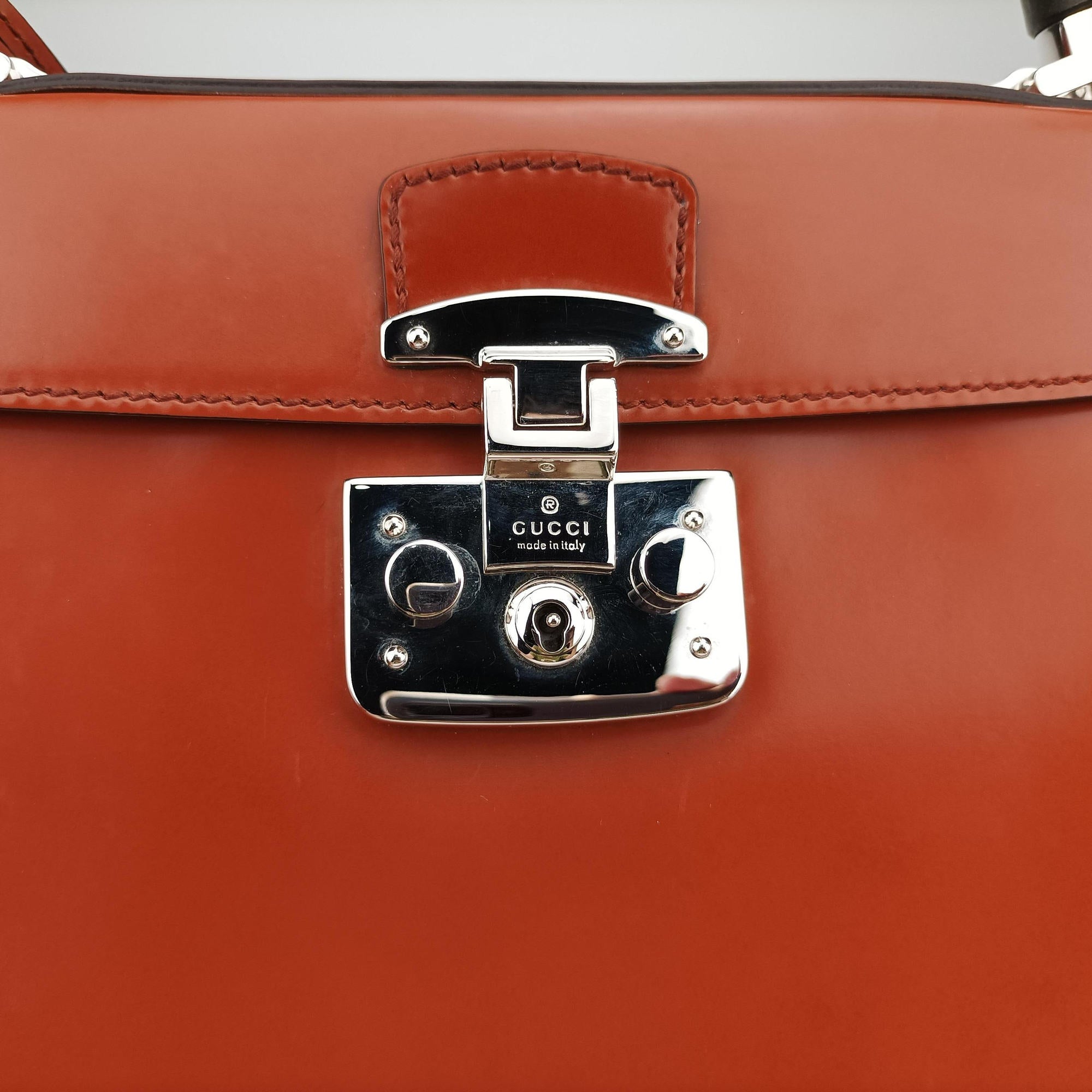 Secondhand Gucci Bamboo Orange Leather 331830 handbag | stylenewstar