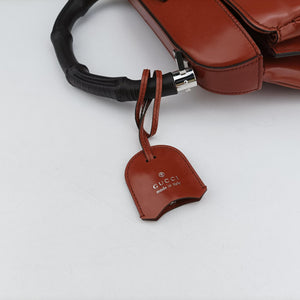 Secondhand Gucci Bamboo Orange Leather 331830 handbag | stylenewstar
