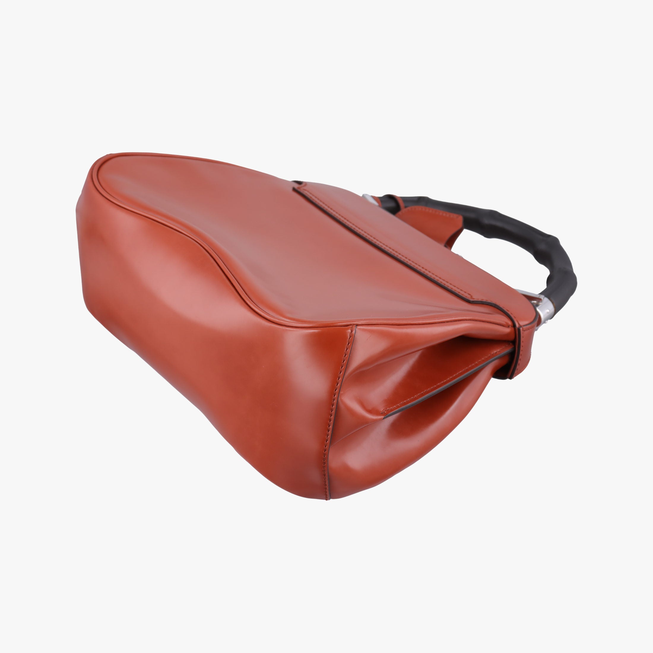 Secondhand Gucci Bamboo Orange Leather 331830 handbag | stylenewstar
