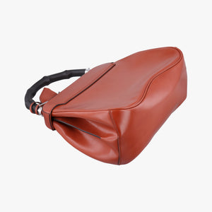 Secondhand Gucci Bamboo Orange Leather 331830 handbag | stylenewstar