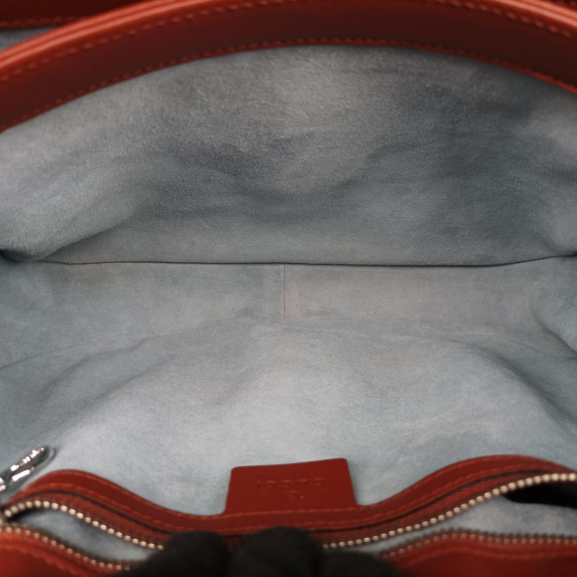 Secondhand Gucci Bamboo Orange Leather 331830 handbag | stylenewstar