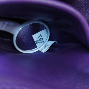 Pre-owned Miu Miu Grommet Mini Jewel Embellished Drawstring Bucket Purple lambskin  shoulderbag | stylenewstar