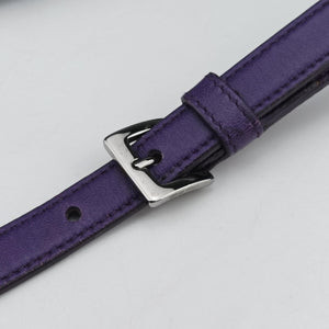 Pre-owned Miu Miu Grommet Mini Jewel Embellished Drawstring Bucket Purple lambskin  shoulderbag | stylenewstar