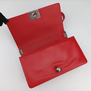 Pre-owned Chanel BOY CHANEL Red Leather A67086 shoulderbag | stylenewstar