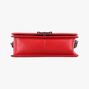 Pre-owned Chanel BOY CHANEL Red Leather A67086 shoulderbag | stylenewstar