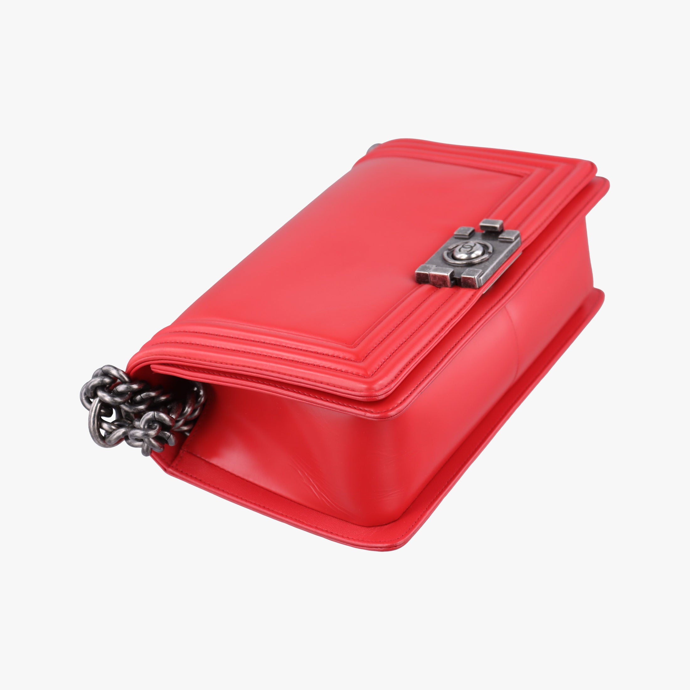 Pre-owned Chanel BOY CHANEL Red Leather A67086 shoulderbag | stylenewstar