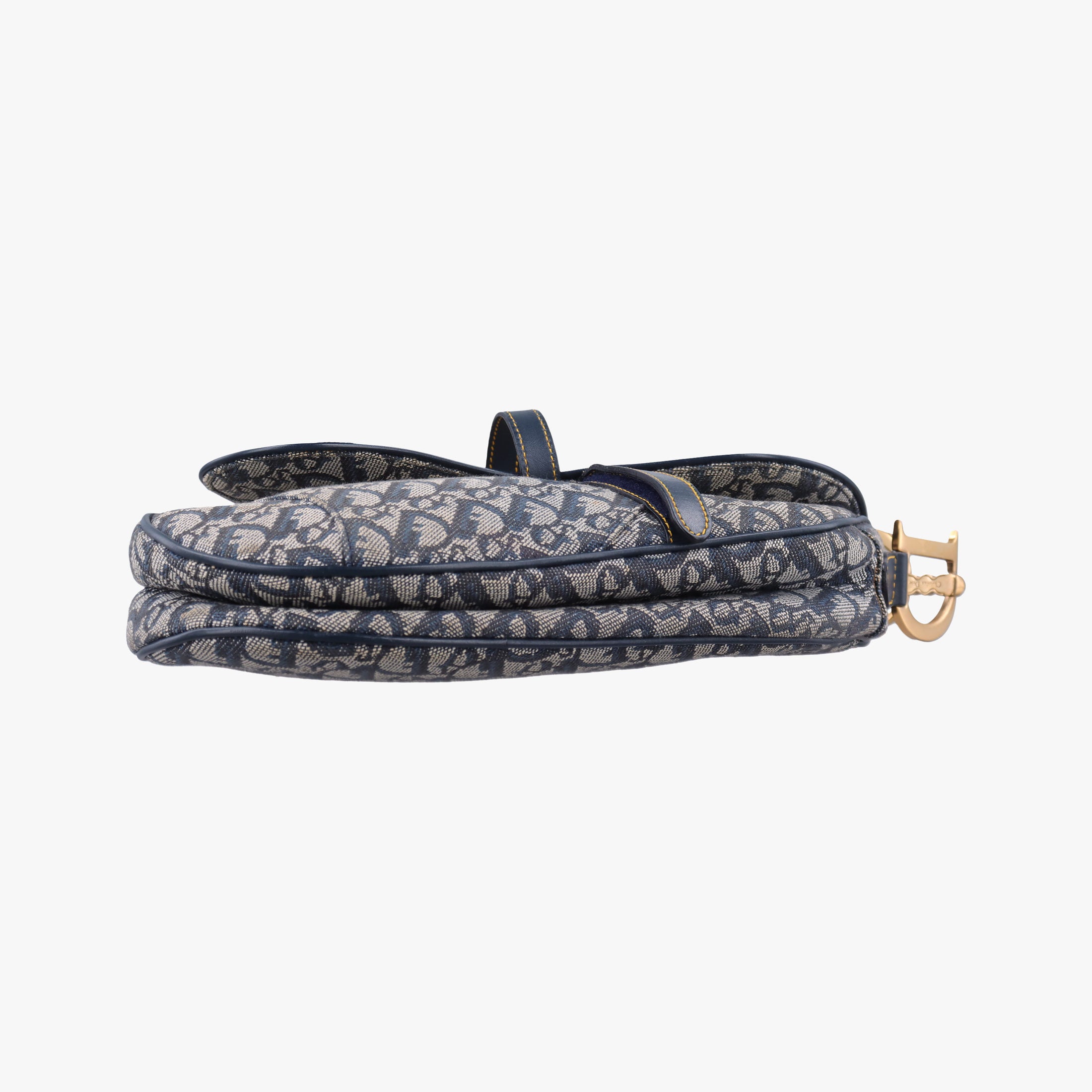 Pre-owned Christian Dior Saddle Navy Jacquard  handbag | stylenewstar