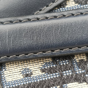 Pre-owned Christian Dior Saddle Navy Jacquard  handbag | stylenewstar