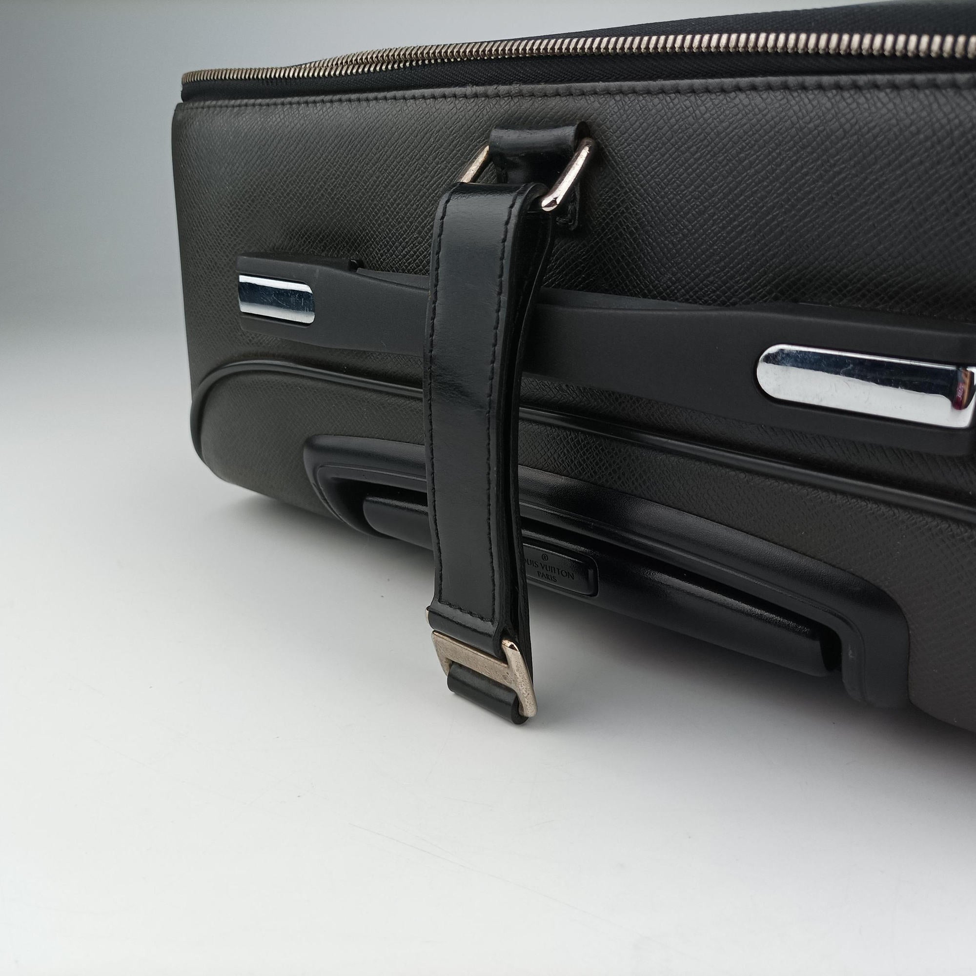 Pre-owned Louis Vuitton Pegase 55 ARDOISE Taiga Leather M23272 suitcase | stylenewstar