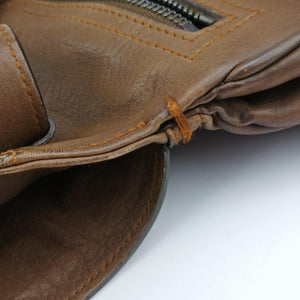 Pre-owned Christian Dior Gaucho Brown Leather  shoulderbag | stylenewstar