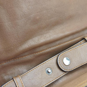Pre-owned Christian Dior Gaucho Brown Leather  shoulderbag | stylenewstar