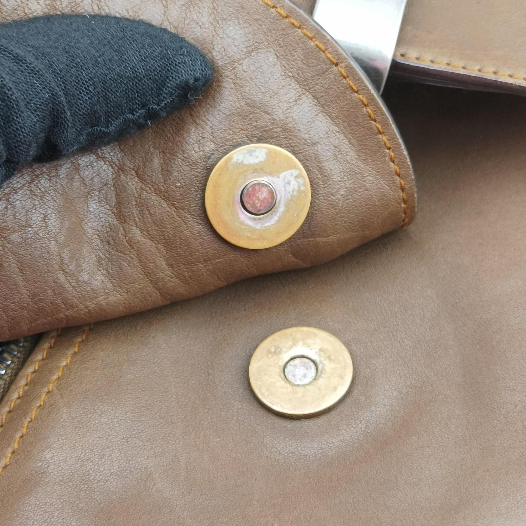 Pre-owned Christian Dior Gaucho Brown Leather  shoulderbag | stylenewstar