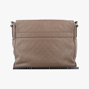 Pre-owned Gucci Guccissima Messenger Camel Leather 223665 shoulderbag | stylenewstar
