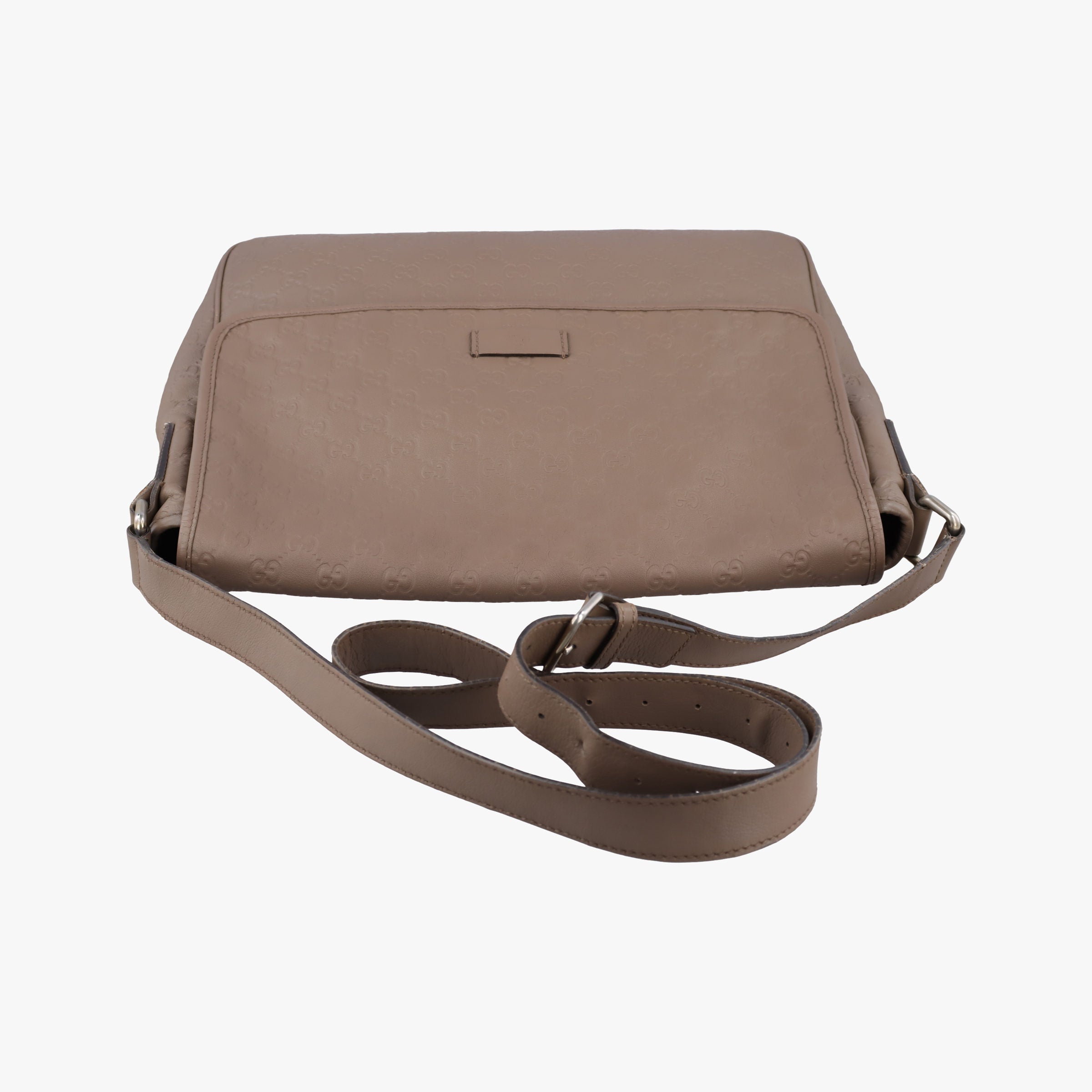 Pre-owned Gucci Guccissima Messenger Camel Leather 223665 shoulderbag | stylenewstar