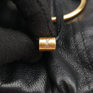 Pre-owned Yves Saint Laurent Saharienne Black Leather 139259 shoulderbag | stylenewstar