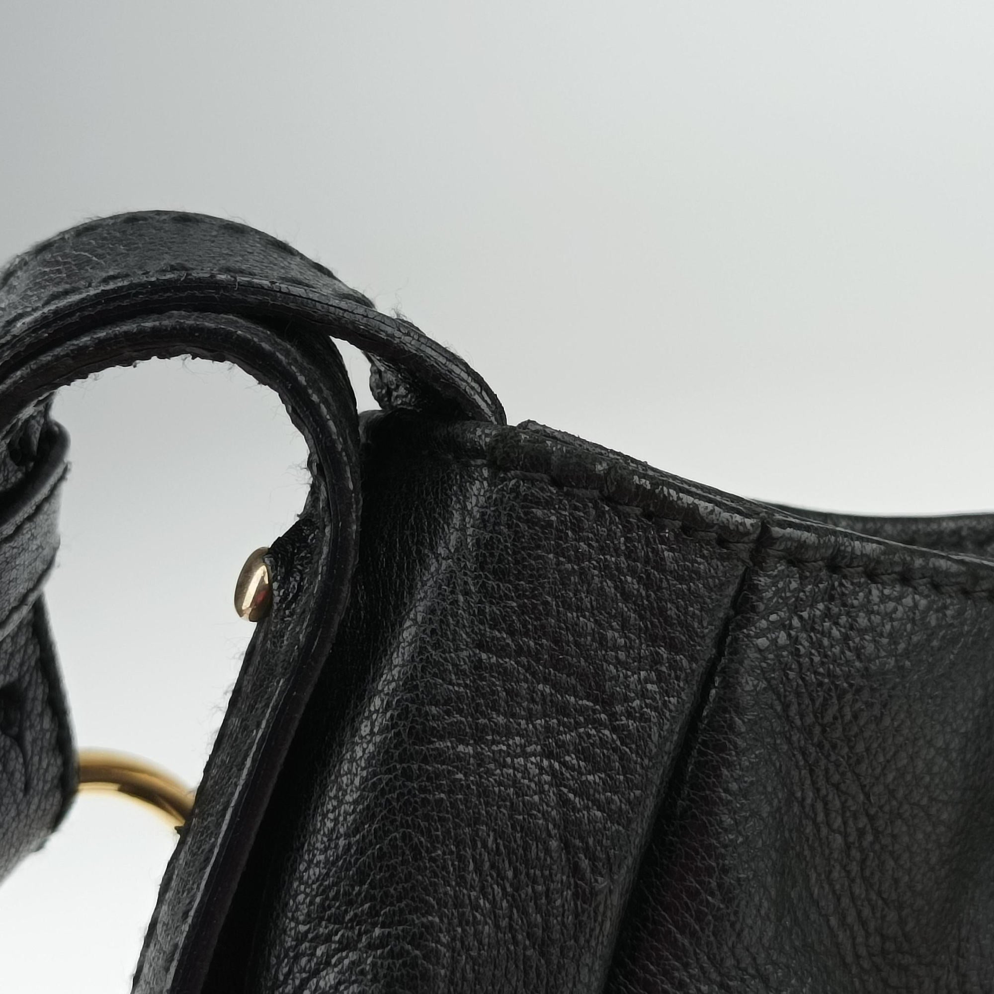 Pre-owned Yves Saint Laurent Saharienne Black Leather 139259 shoulderbag | stylenewstar