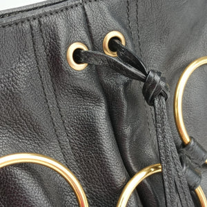 Pre-owned Yves Saint Laurent Saharienne Black Leather 139259 shoulderbag | stylenewstar