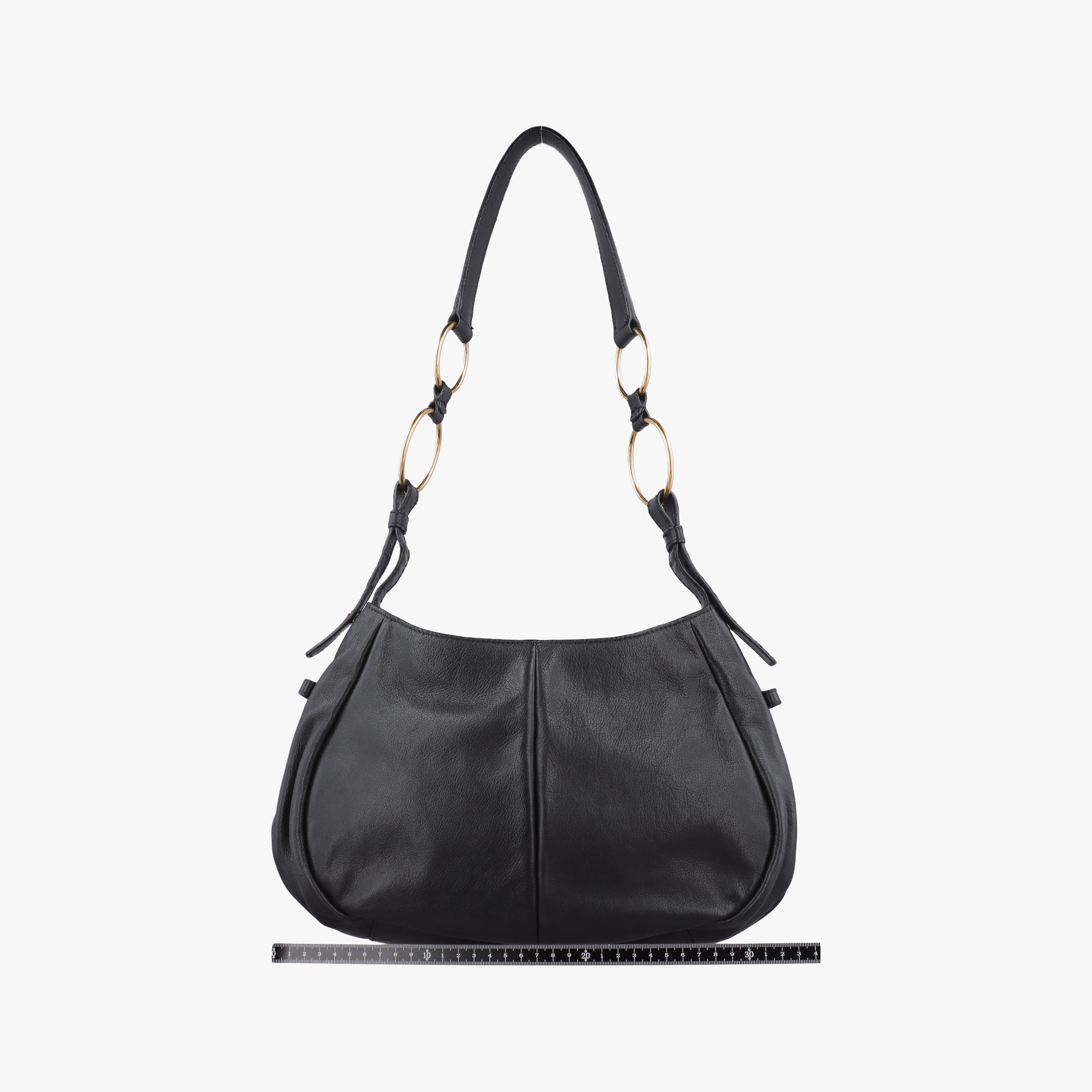 Pre-owned Yves Saint Laurent Saharienne Black Leather 139259 shoulderbag | stylenewstar