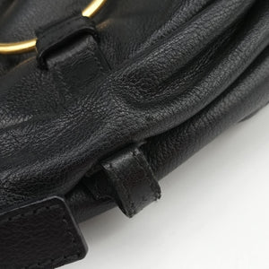 Pre-owned Yves Saint Laurent Saharienne Black Leather 139259 shoulderbag | stylenewstar