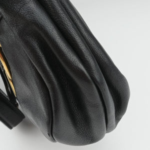 Pre-owned Yves Saint Laurent Saharienne Black Leather 139259 shoulderbag | stylenewstar