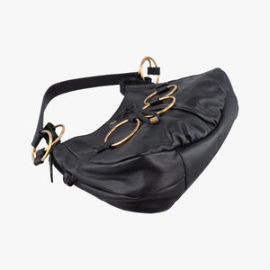 Pre-owned Yves Saint Laurent Saharienne Black Leather 139259 shoulderbag | stylenewstar
