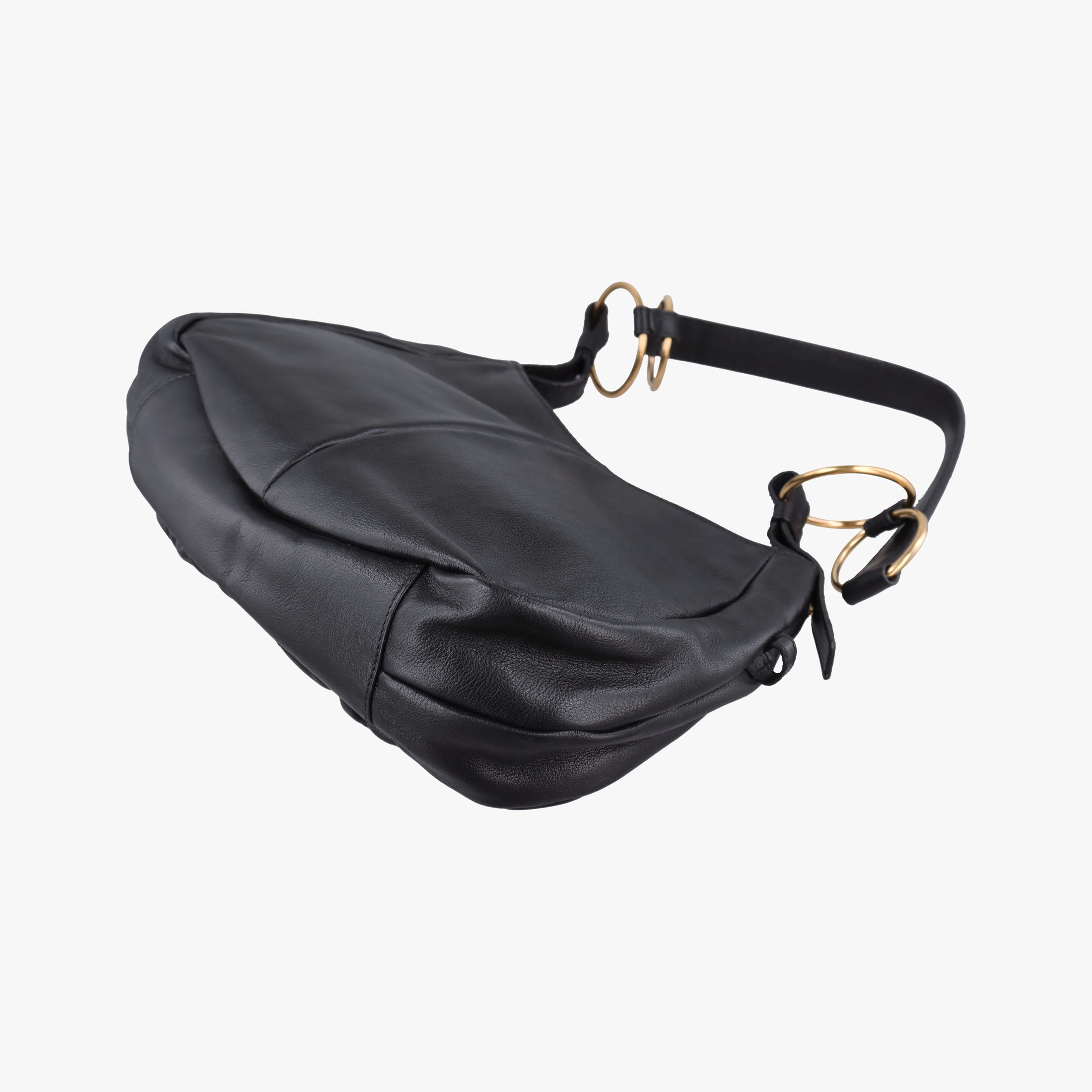 Pre-owned Yves Saint Laurent Saharienne Black Leather 139259 shoulderbag | stylenewstar