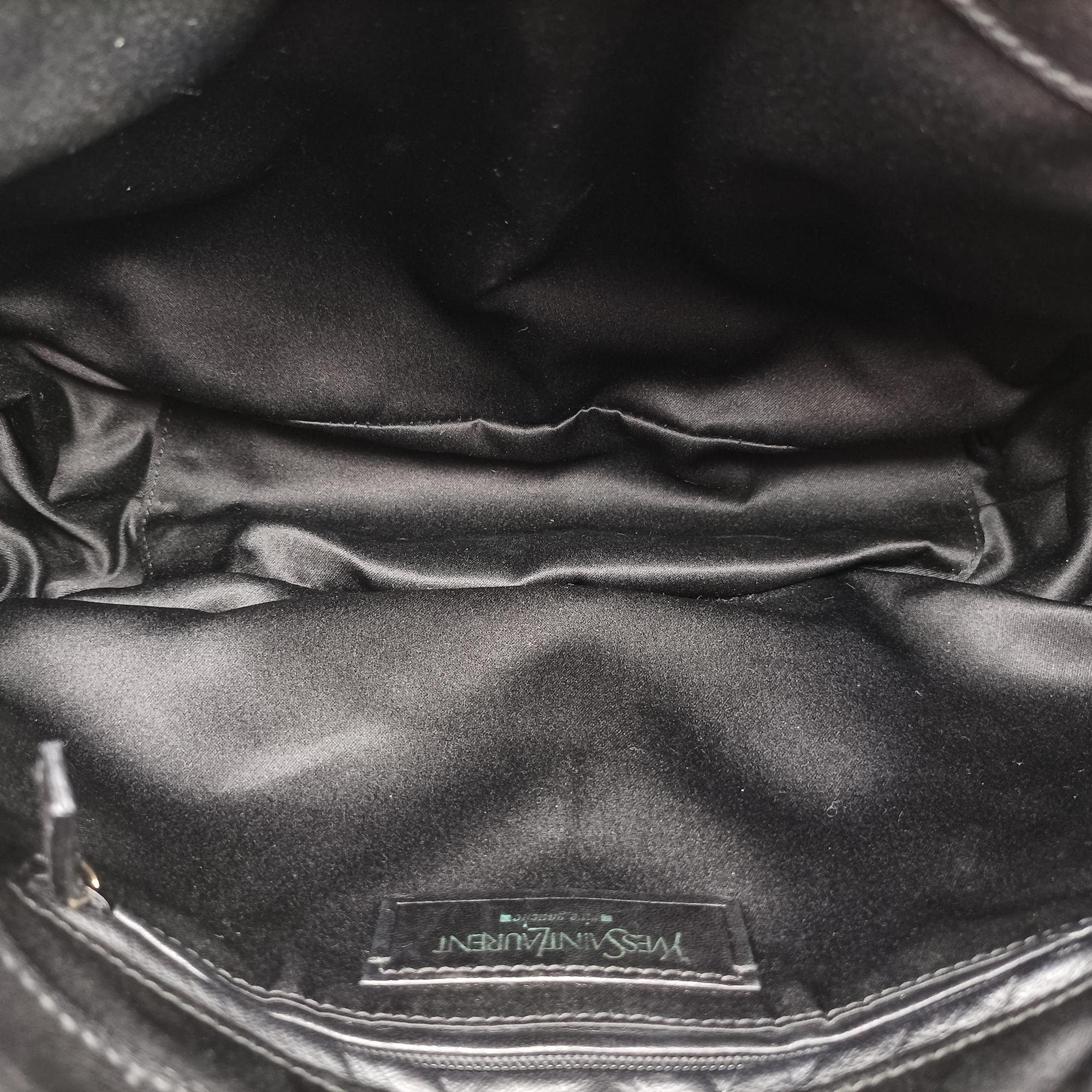 Pre-owned Yves Saint Laurent Saharienne Black Leather 139259 shoulderbag | stylenewstar