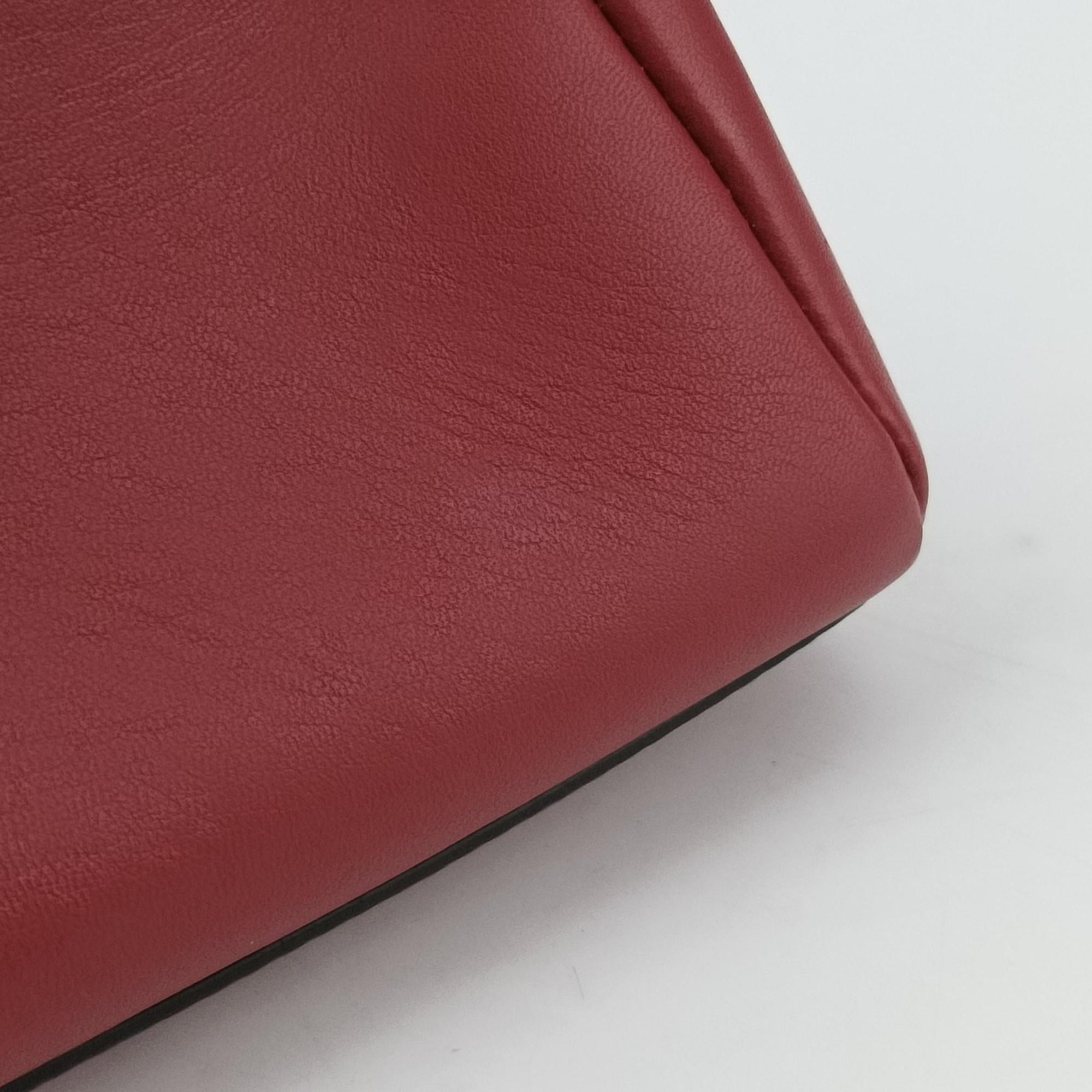 Pre-owned Fendi Micro Peekaboo Red×multi lambskin 8M0355 shoulderbag | stylenewstar