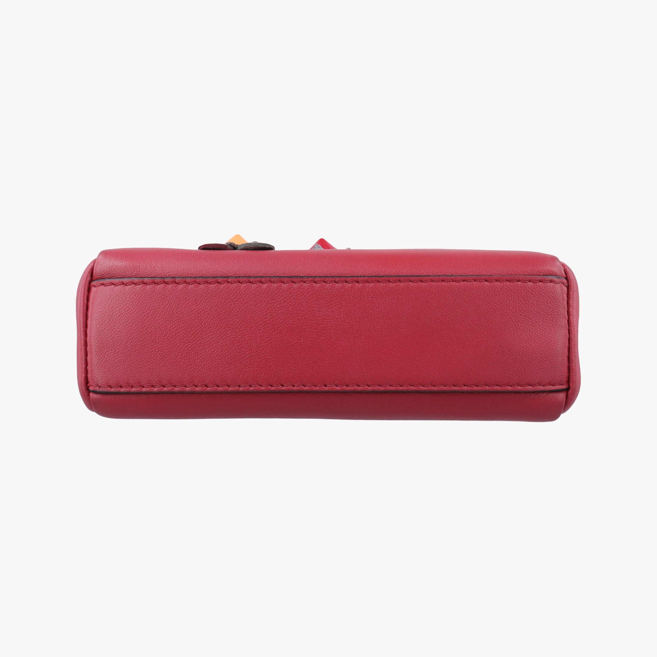 Pre-owned Fendi Micro Peekaboo Red×multi lambskin 8M0355 shoulderbag | stylenewstar