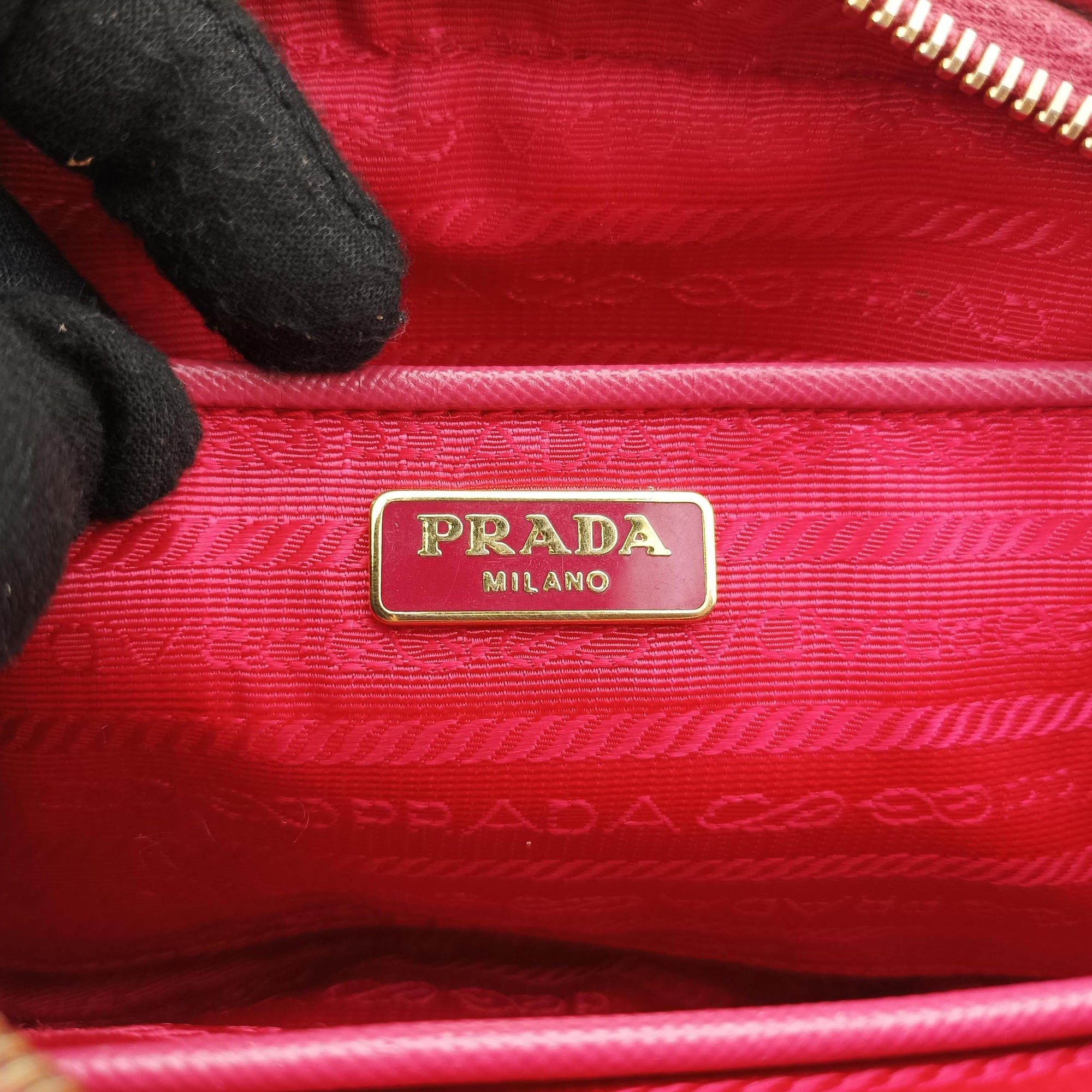 Pre-owned Prada Tessuto Nylon Quilted Impuntu Flap Pink nylon  shoulderbag | stylenewstar