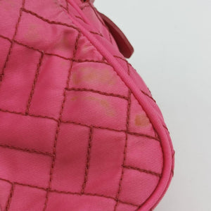 Pre-owned Prada Tessuto Nylon Quilted Impuntu Flap Pink nylon  shoulderbag | stylenewstar