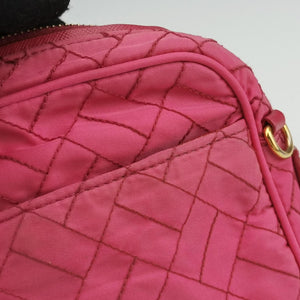Pre-owned Prada Tessuto Nylon Quilted Impuntu Flap Pink nylon  shoulderbag | stylenewstar