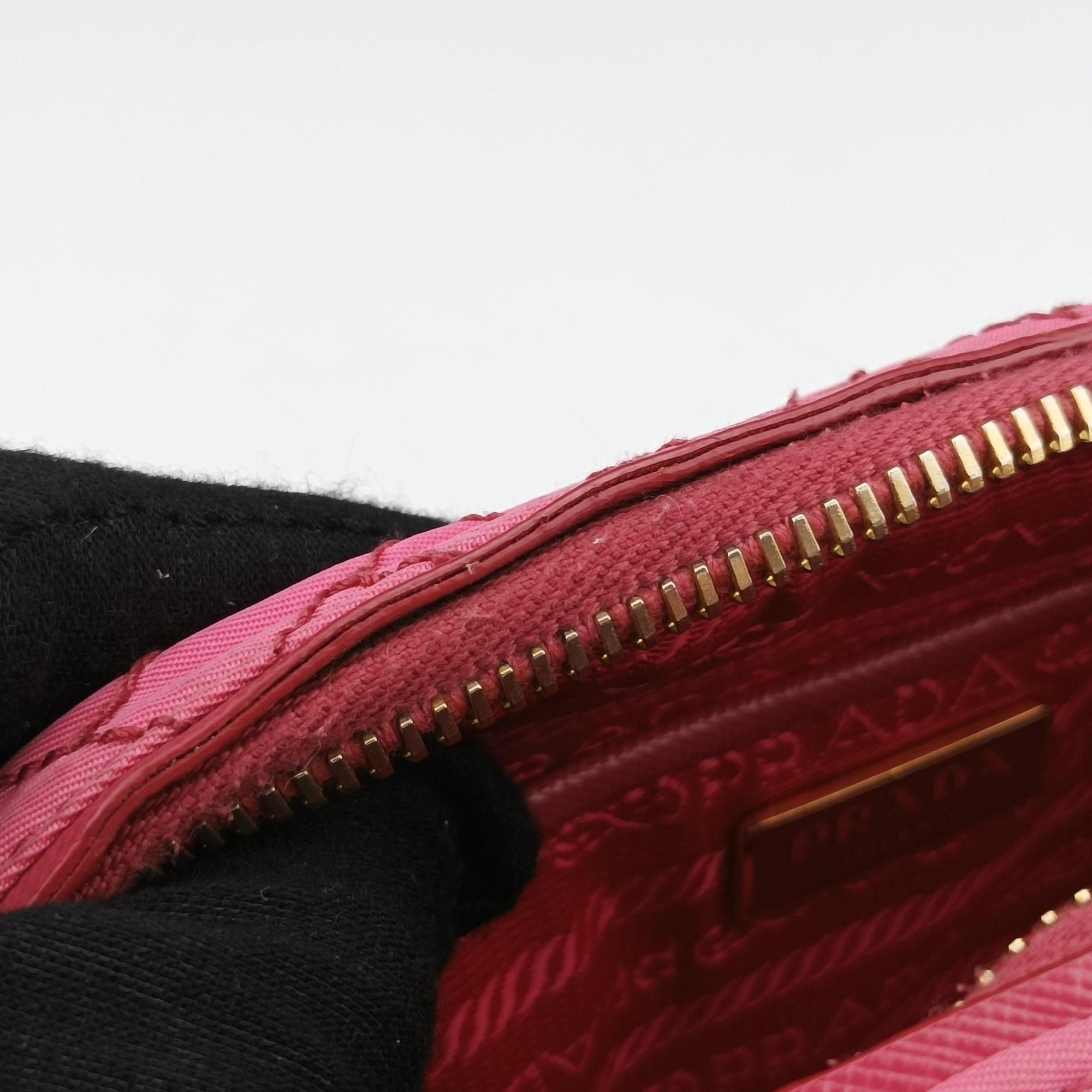 Pre-owned Prada Tessuto Nylon Quilted Impuntu Flap Pink nylon  shoulderbag | stylenewstar