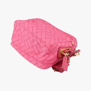 Pre-owned Prada Tessuto Nylon Quilted Impuntu Flap Pink nylon  shoulderbag | stylenewstar