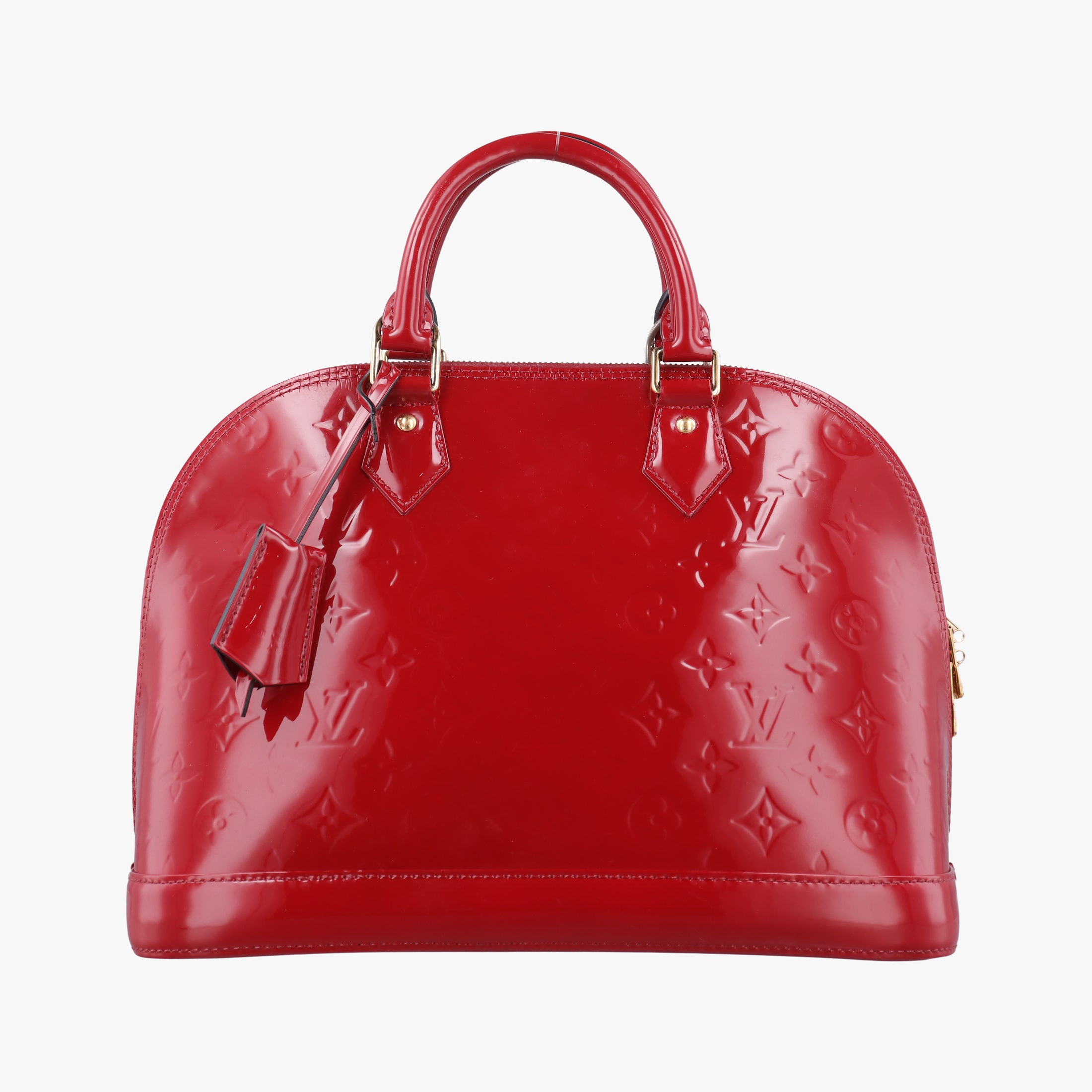 Pre-owned Louis Vuitton Alma PM pomme d'amour Vernis M90096 handbag | stylenewstar