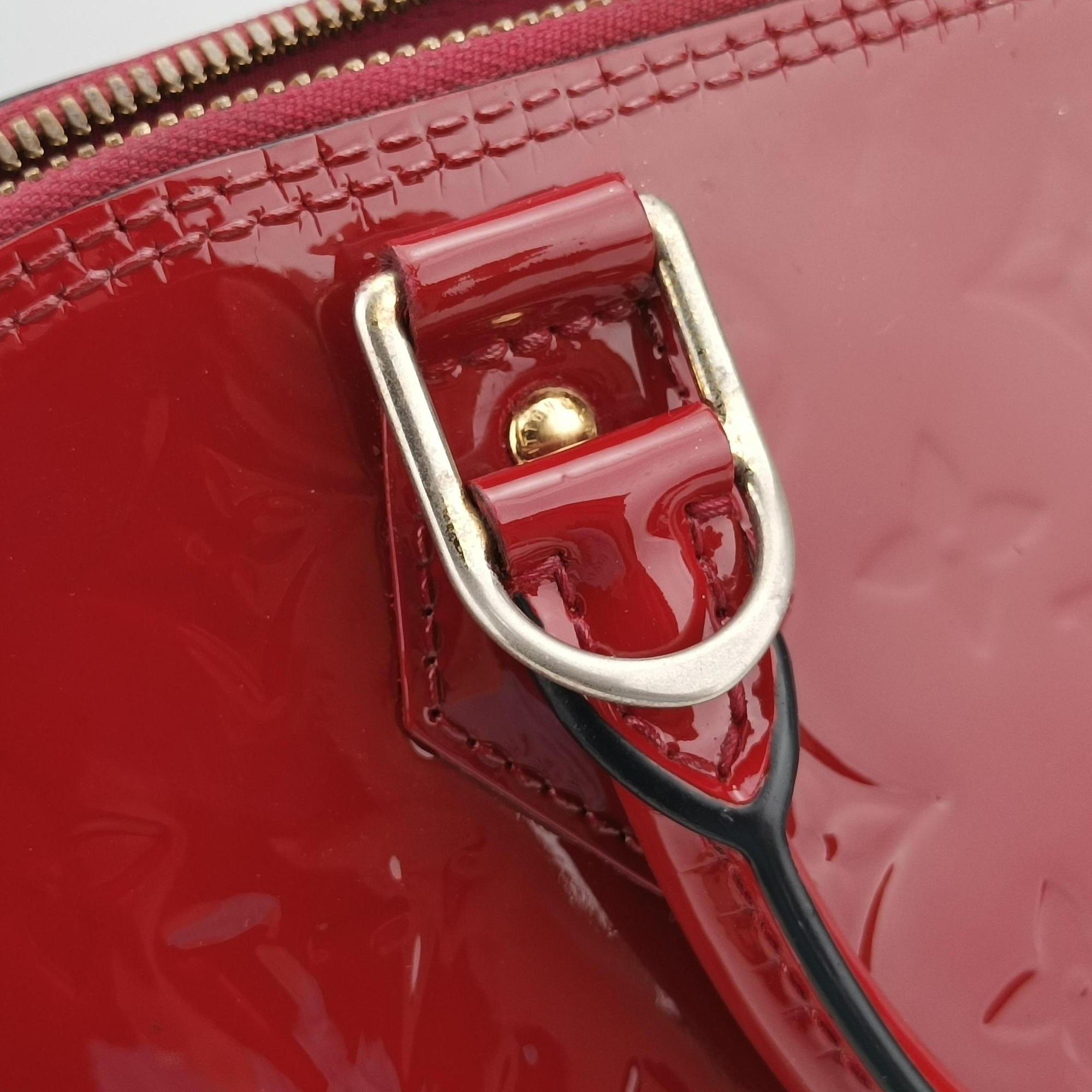 Pre-owned Louis Vuitton Alma PM pomme d'amour Vernis M90096 handbag | stylenewstar
