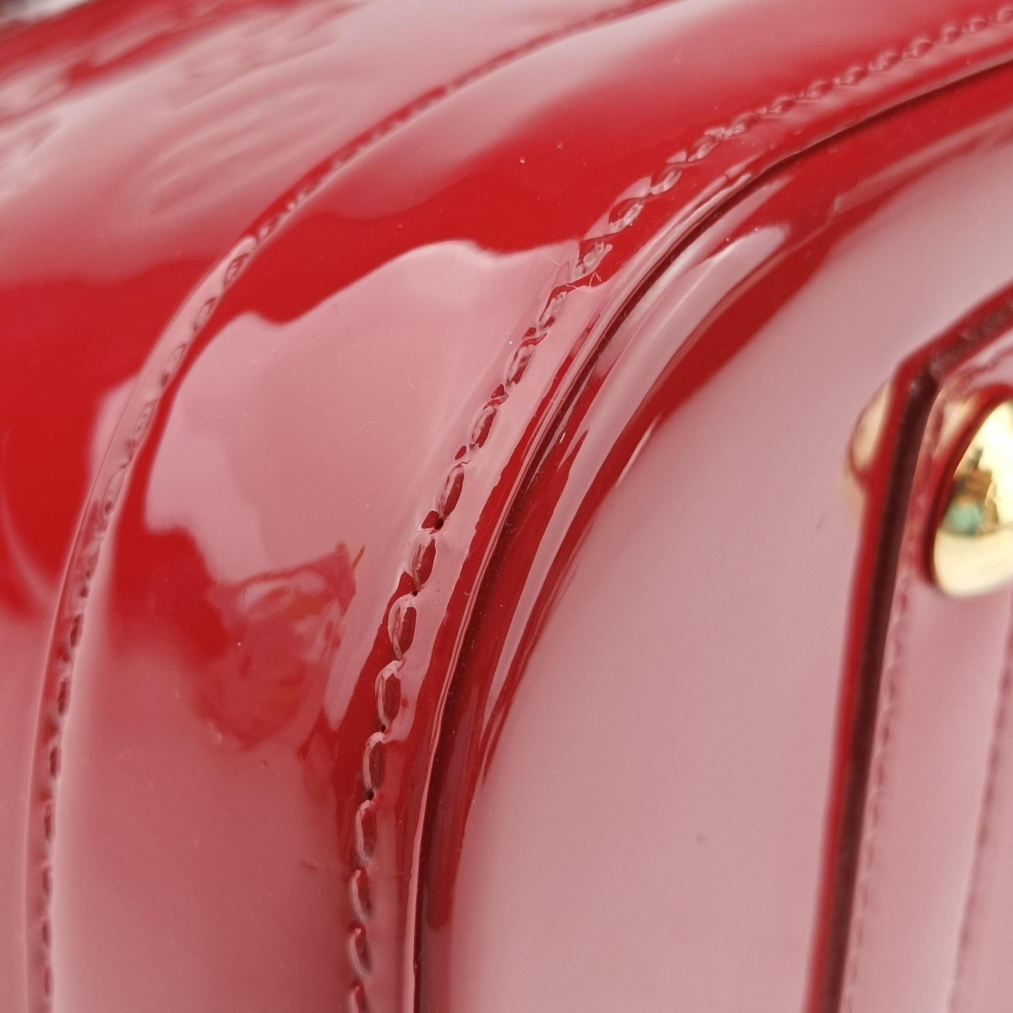 Pre-owned Louis Vuitton Alma PM pomme d'amour Vernis M90096 handbag | stylenewstar